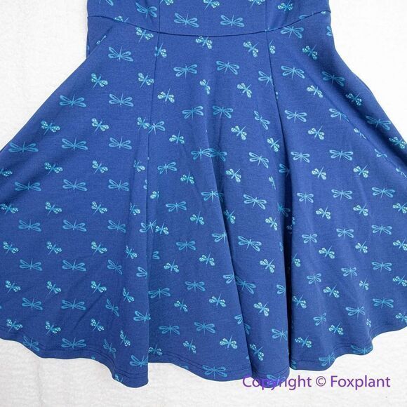 Unique Vintage Gwynnie Bee Dragonfly Print Fit-And-Flare Dress, size L - Picture 5 of 16